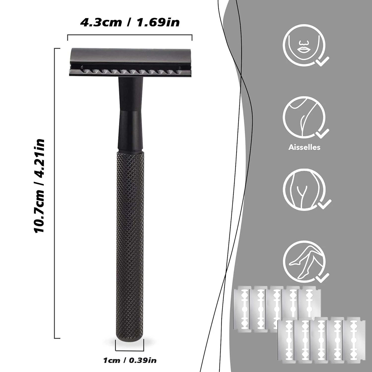 Safety Razor Handle - Pisau Cukur Aman dengan Gagang Berat