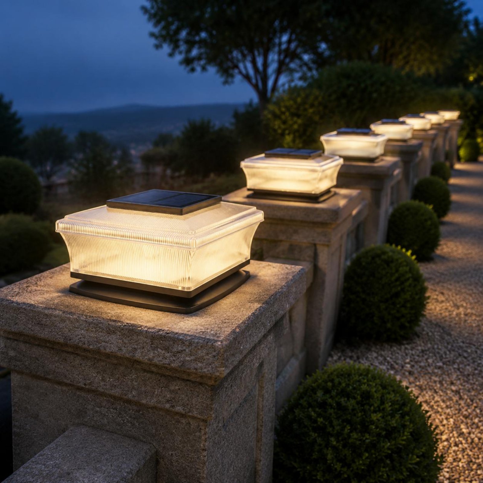 Solar Garden Light - Lampu Tiang Tenaga Surya Nirkabel Bentuk