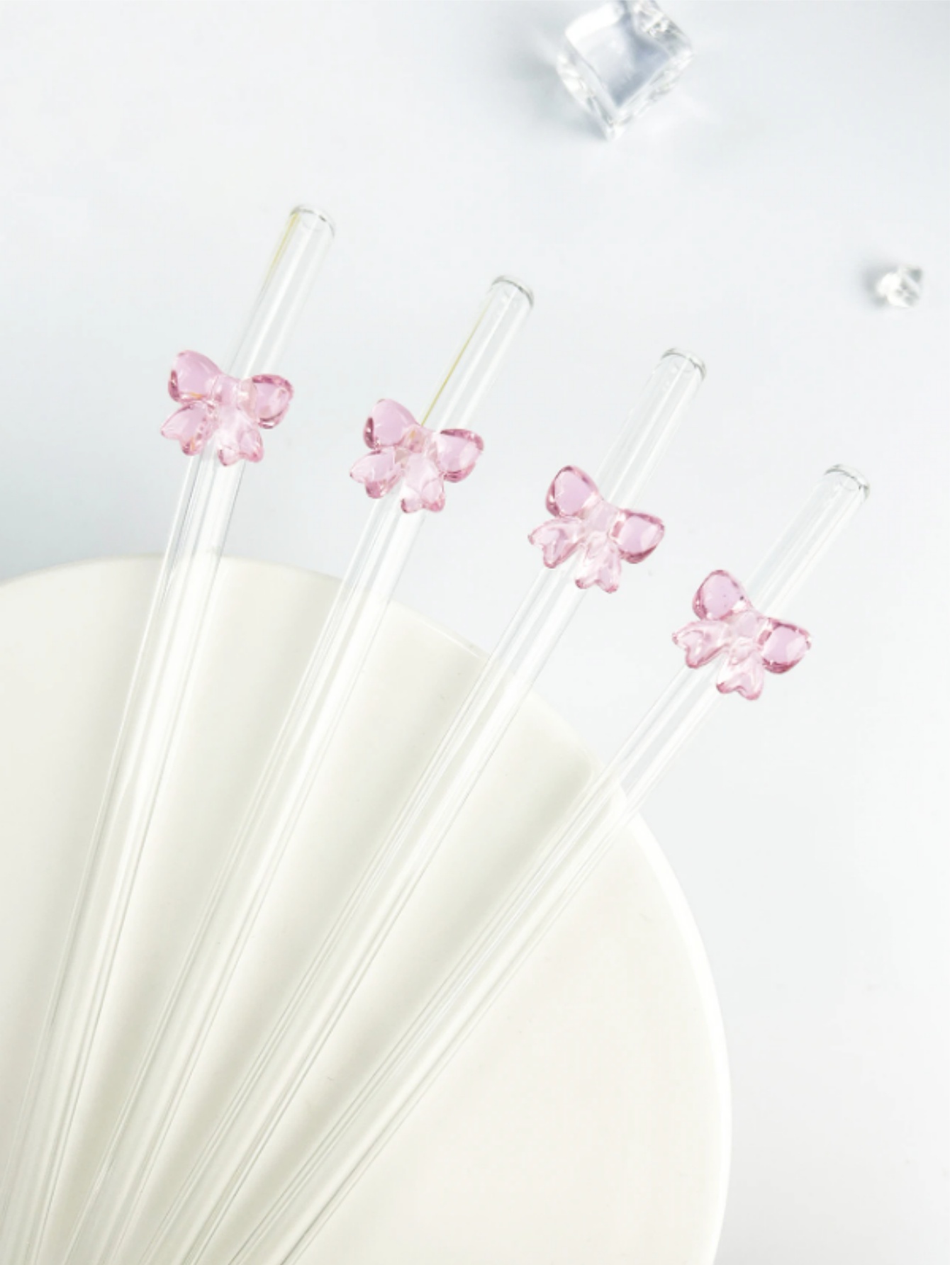 Reusable Straw - 1/6 Buah Sedotan Kaca Ikatan Simpul