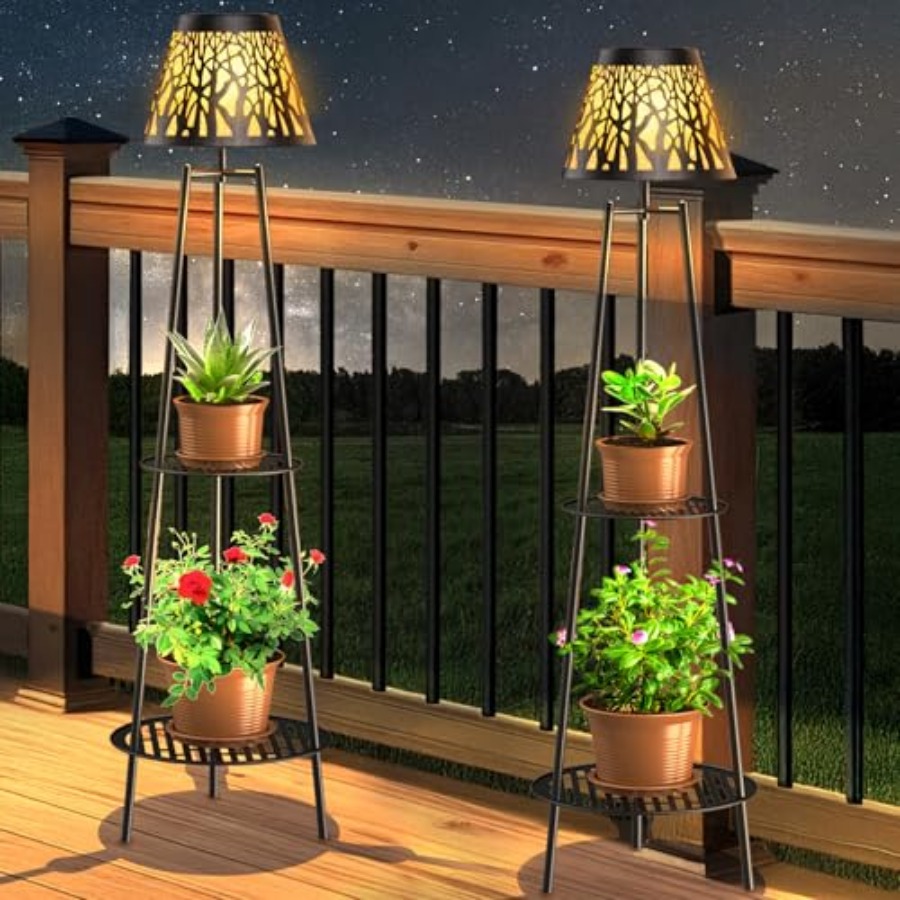 Solar Garden Light - 2 Paket Lampu Lantai Tenaga Surya