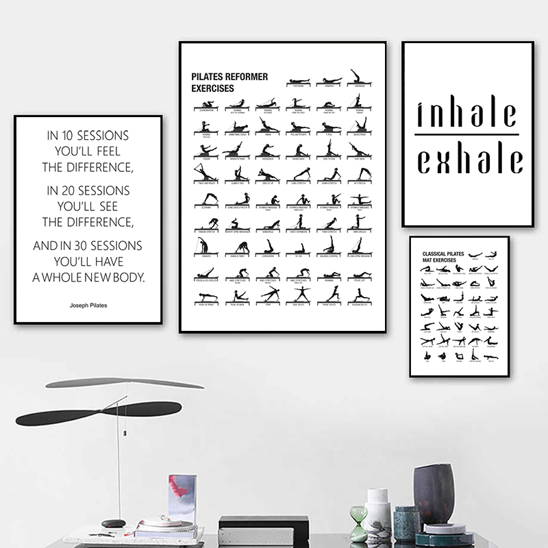 Pilates Latihan Grafik Poster  - Sustainable Living Guide ulasan dan harga