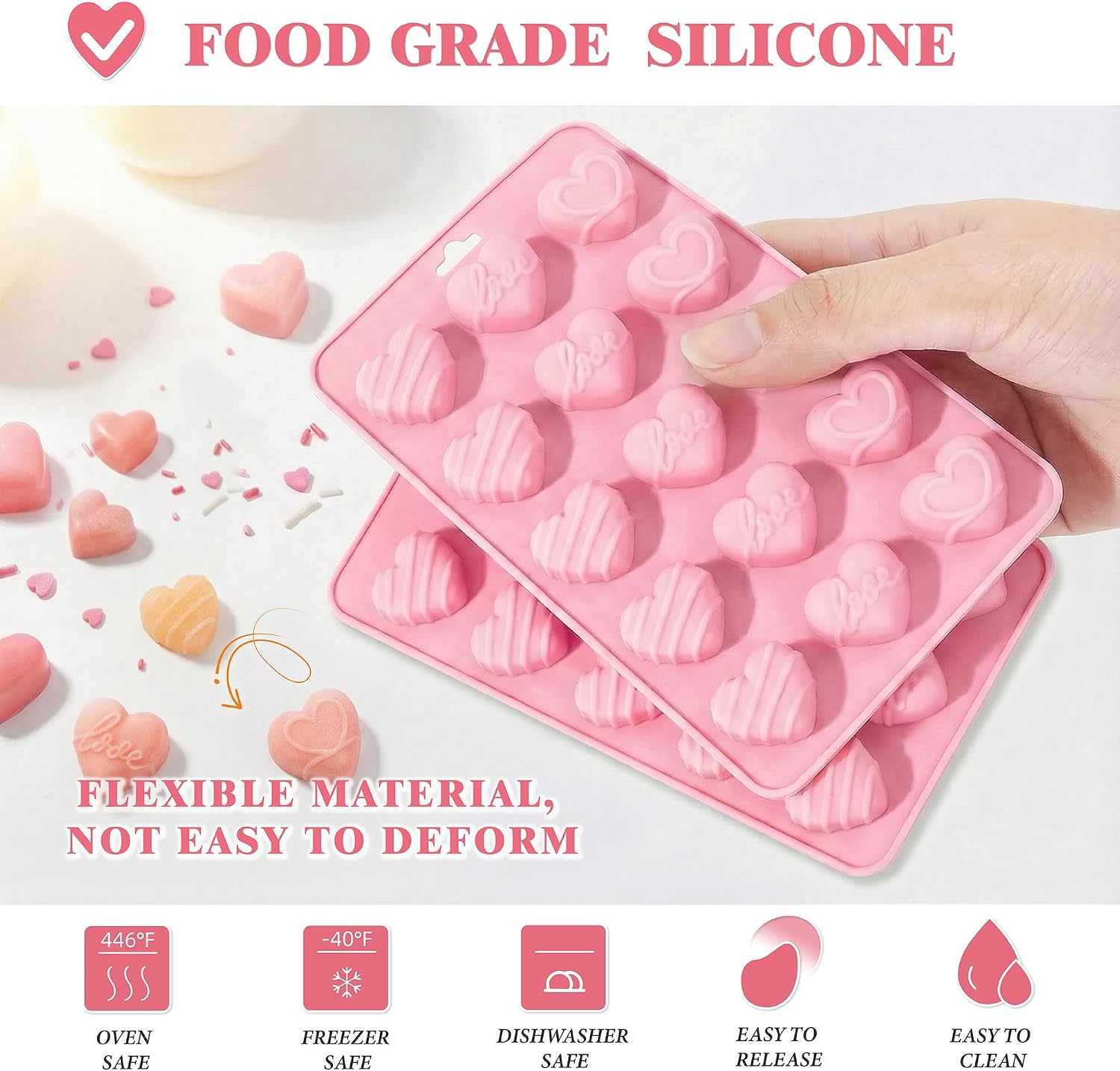 Cetakan Silikon Bentuk Hati, C - Eco Soap ulasan dan harga