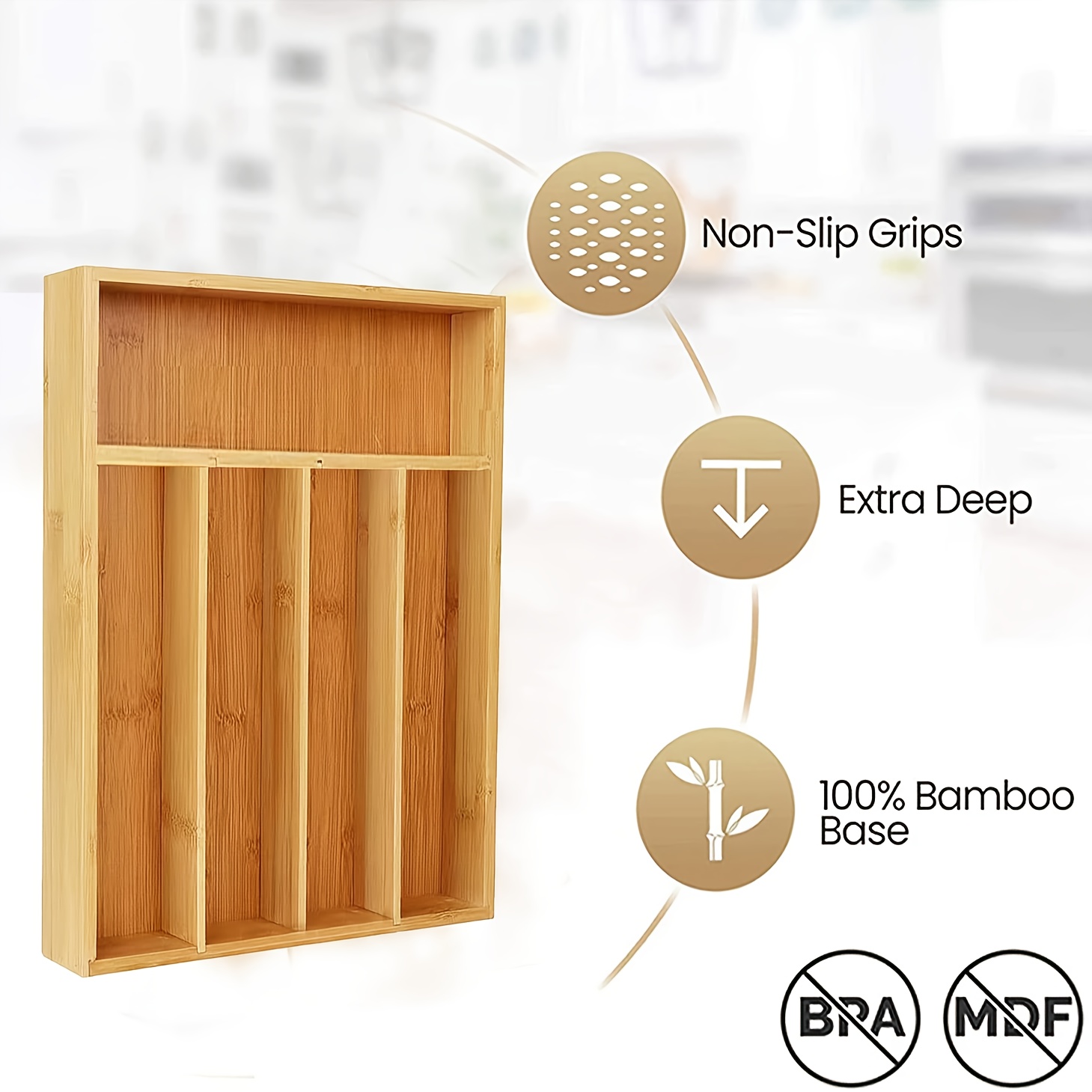 Organizer Laci Dapur dari Bamb - Bamboo Cutlery ulasan dan harga