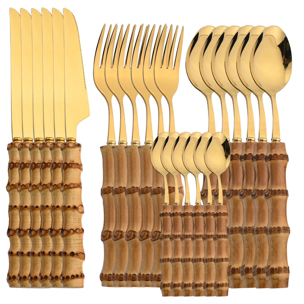 24 Buah Sendok Garpu Baja Taha - Bamboo Cutlery ulasan dan harga