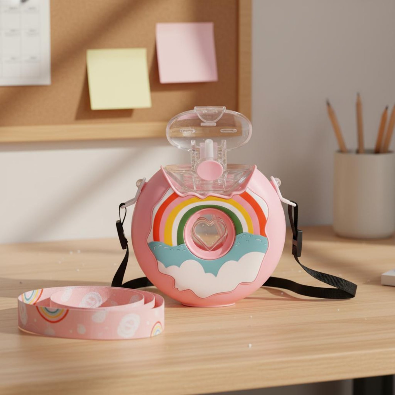 Botol Air Donat Anti Bocor Bot - Reusable Straw ulasan dan harga